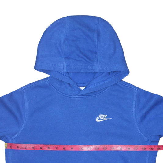 Nike Boys Blue XL Pullover Hoodie Sweatshirt Fleece Logo Casual Top