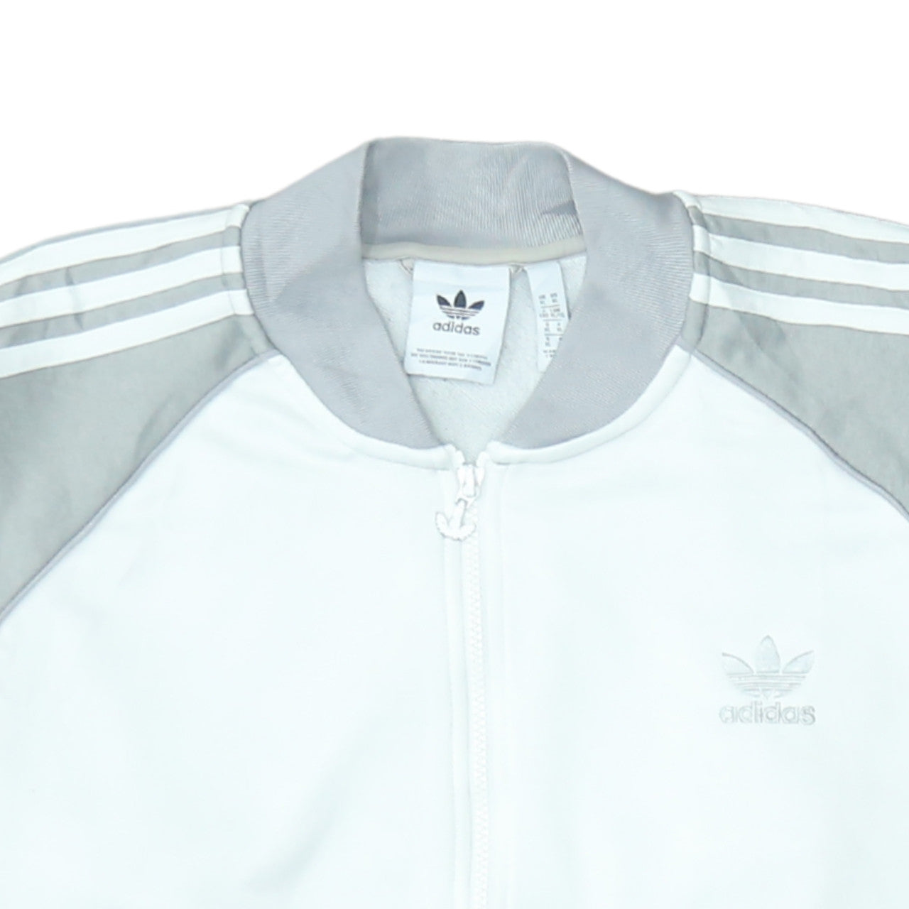 Adidas Men's White XL Track Jacket Full Zip Classic Activewear
