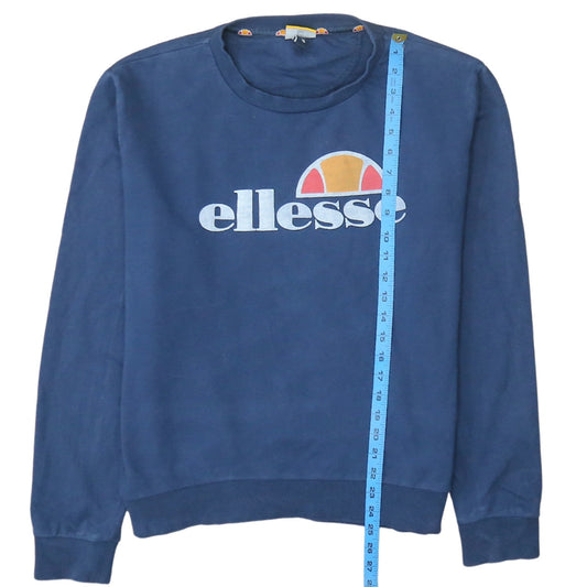 Ellesse Womens Blue Size 16 Pullover Sweatshirt Logo Crew Neck