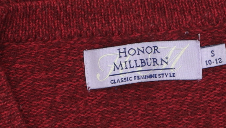 Additional view of Honor Millburn Women's Red Acrylic Button Cardigan, size S, 10-12