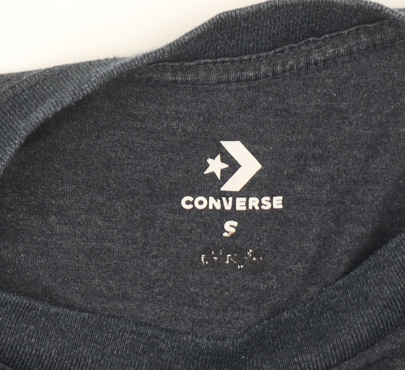 Converse Men's Blue Long Sleeve Crew Neck Casual Top Size S