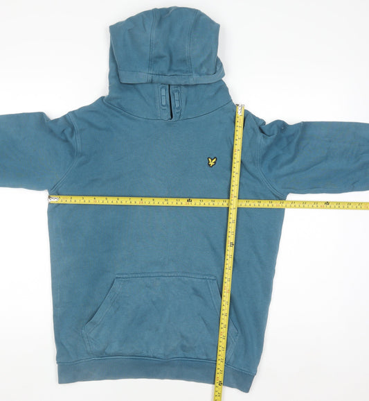 Lyle & Scott Junior Boys Ink Blue Pullover Hoodie 14-15 Years Cotton Blend