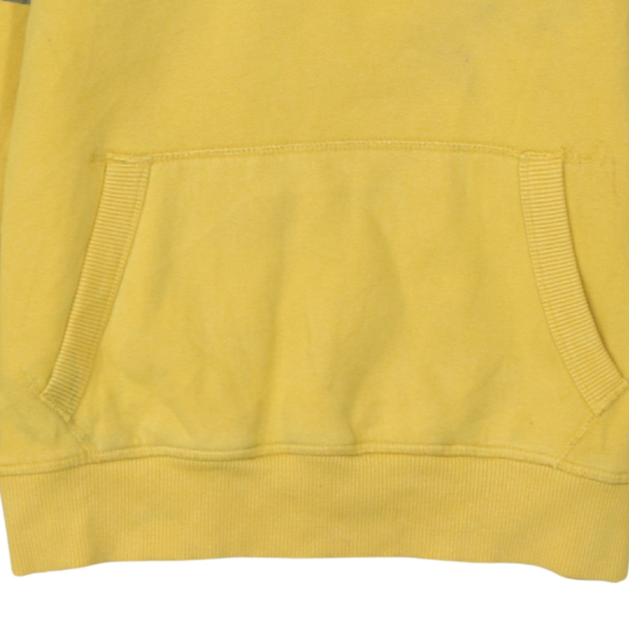 Superdry Women's Yellow Pullover Hoodie Size 12 Graphic Print Cotton