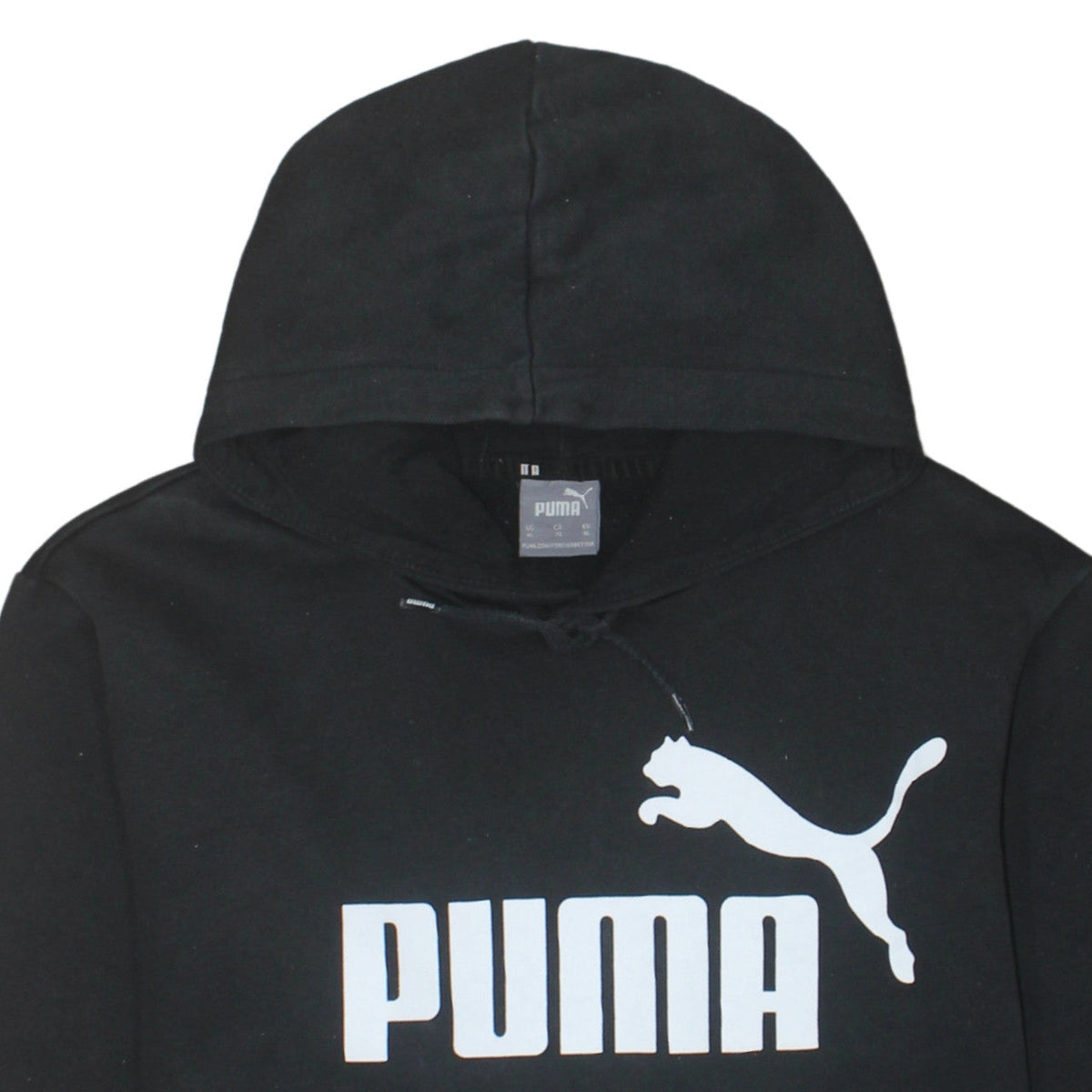 Additional view of Puma Men's Black XL Pullover Hoodie with Logo Print