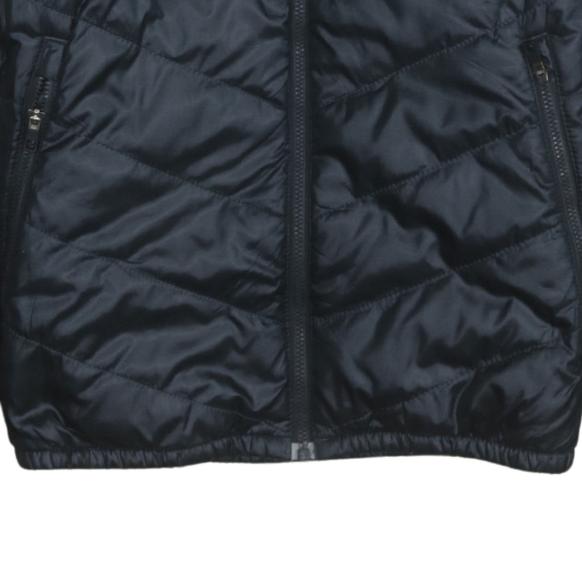 Additional view of Nike boys’ blue colourblock puffer jacket, size S, full zip winter coat