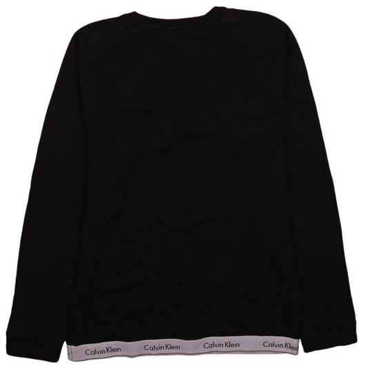 Calvin Klein Men's Black Crew Neck Logo Sweatshirt Size M