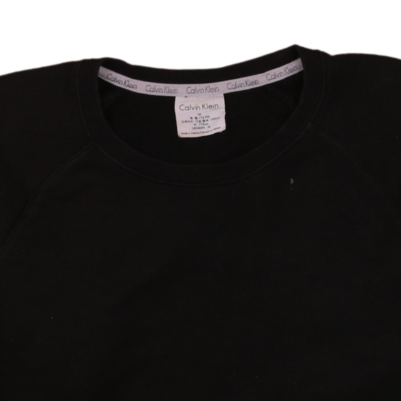 Calvin Klein Men's Black Crew Neck Logo Sweatshirt Size M