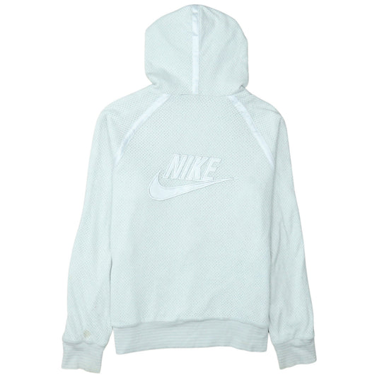 Nike Men's Grey Full Zip Hooded Sweatshirt L Sports Logo