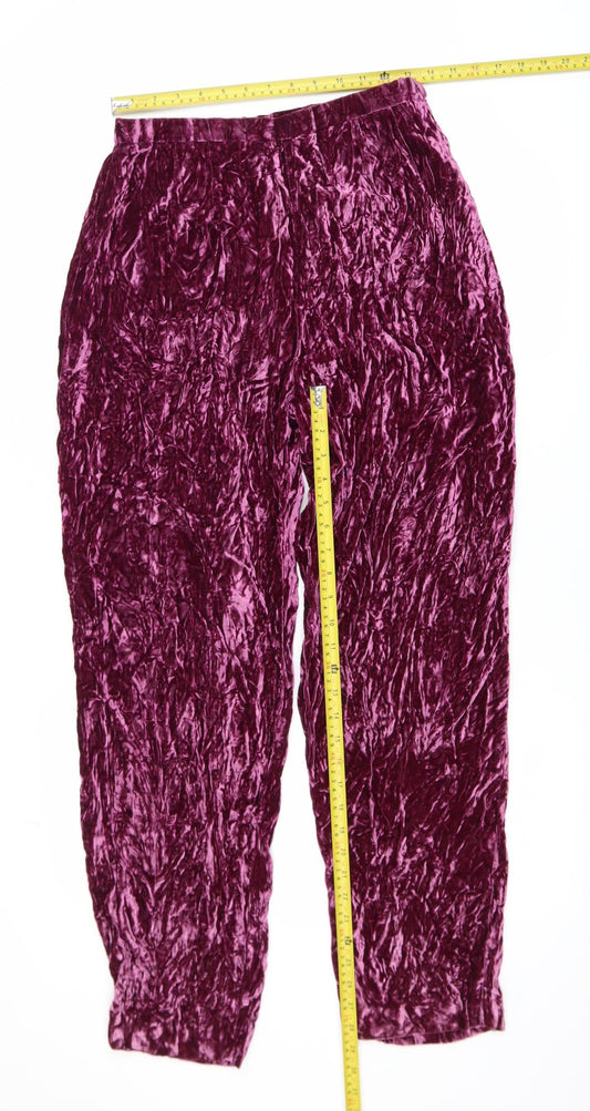 Susan Gillis-Browne Women's Purple Velvet Dress Pants Size 4