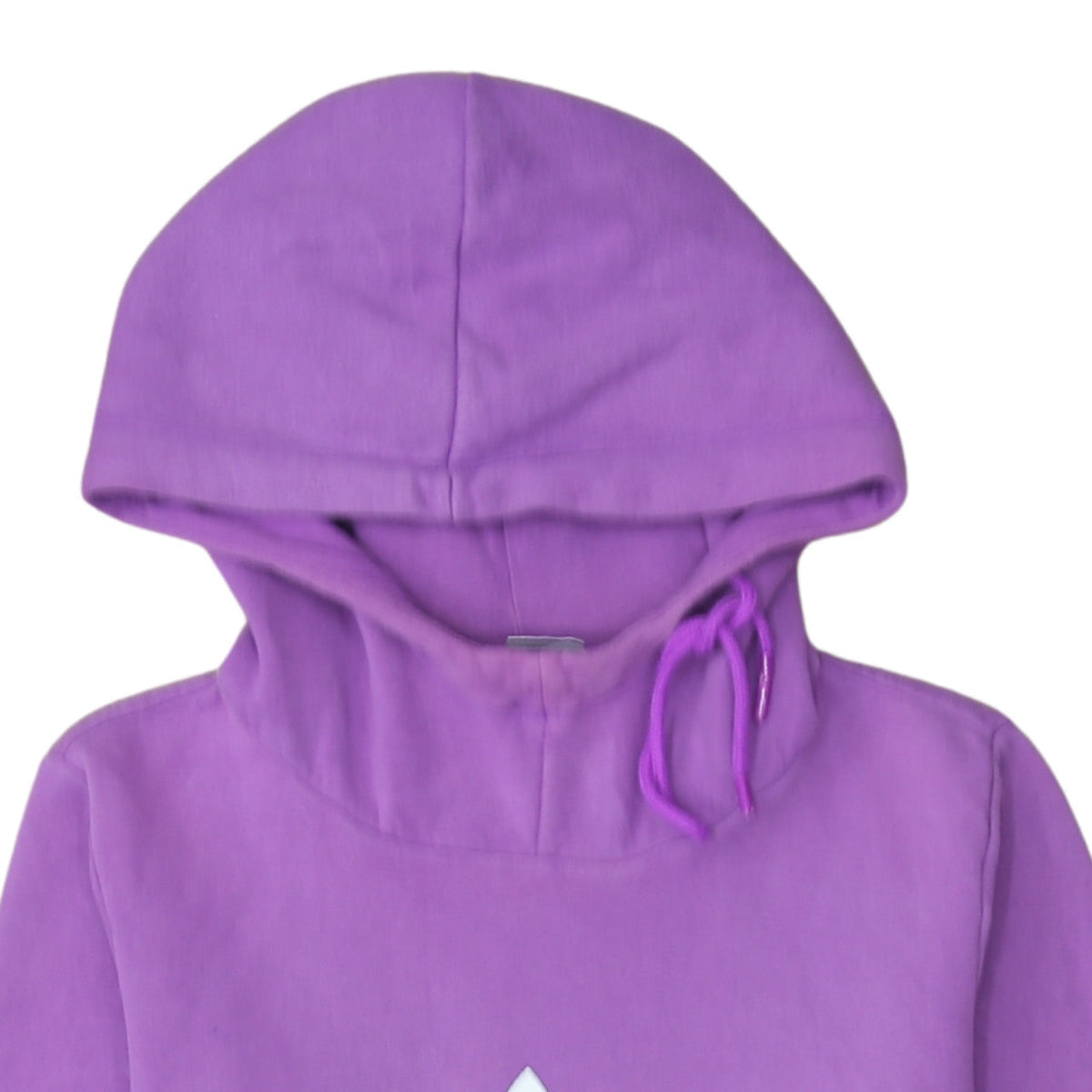 Additional view of Adidas women’s purple pullover hoodie sweatshirt, size M, relaxed fit
