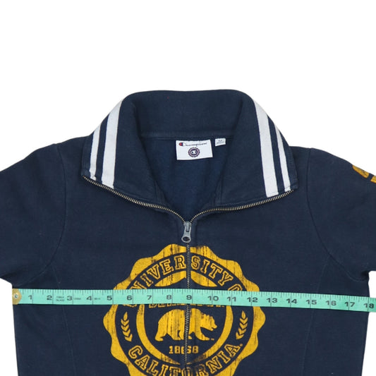 Champion Men's Blue Full Zip University Sweatshirt M
