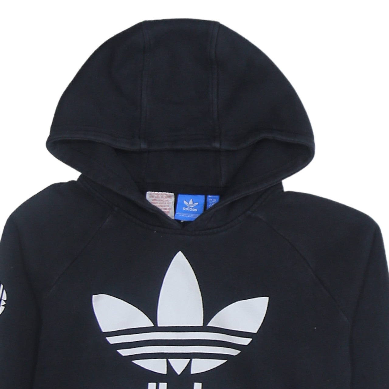 Additional view of Adidas boys’ black hoodie 13–14y pullover cotton blend graphic print