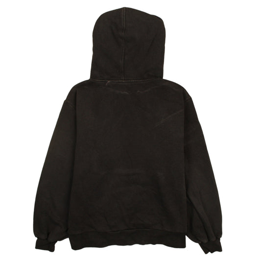 Adidas Womens Black Pullover Hoodie UK 8 Relaxed Fit Cotton Blend
