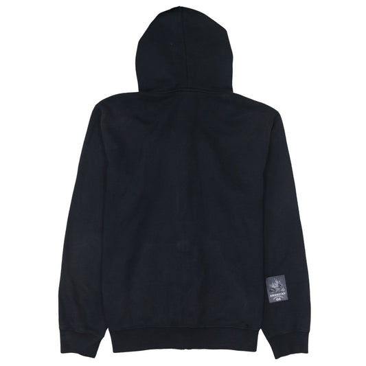 Champion Men's Black Full Zip Hoodie Size L Logo Fleece