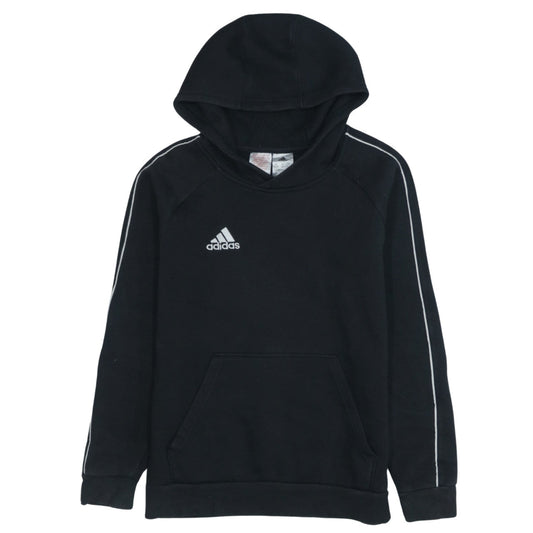 Adidas Boys Black Hoodie 13-14 Years Pullover Sportswear Sweatshirt