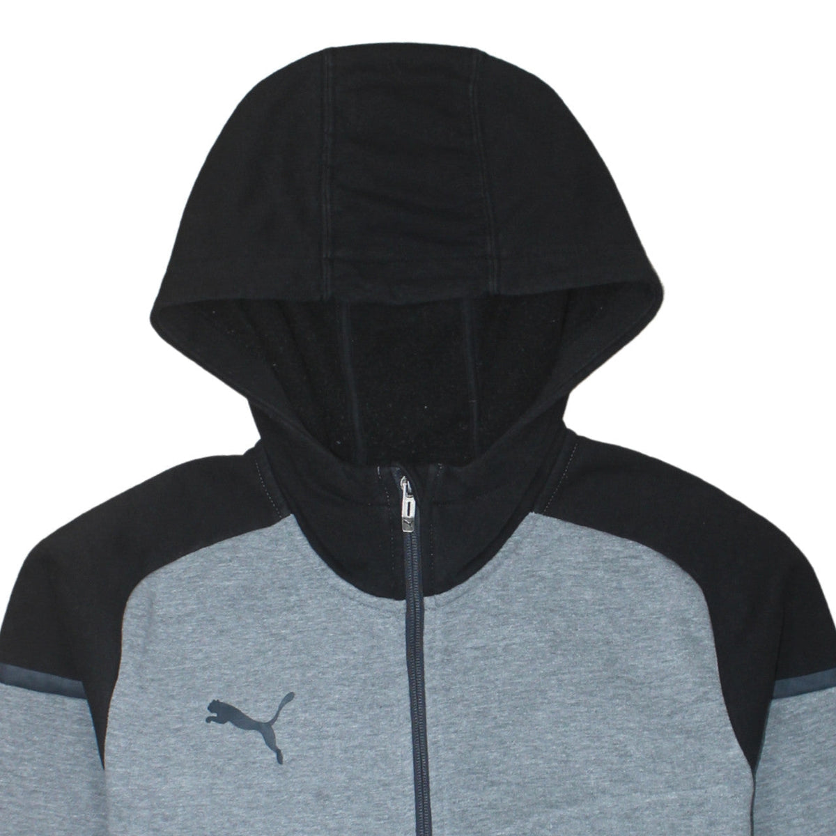 Additional view of Puma Men’s Grey Full Zip Hoodie, size L, Sports Fleece Jacket