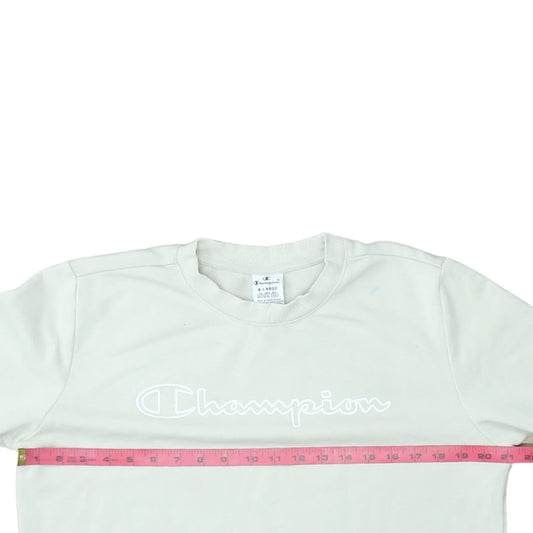 Champion Men's White XL Pullover Sweatshirt Embroidered Logo