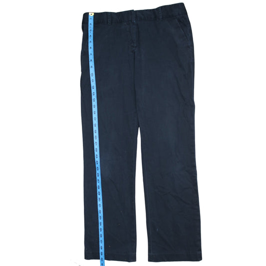 Tommy Hilfiger Women's Navy Blue Chino Trousers Size 10