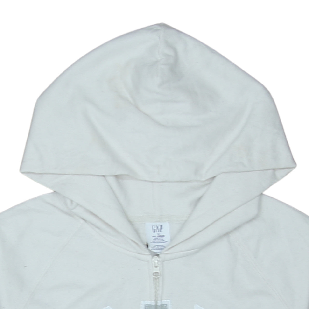 GAP Women’s White Full Zip Hoodie Size S Tall Cotton Blend