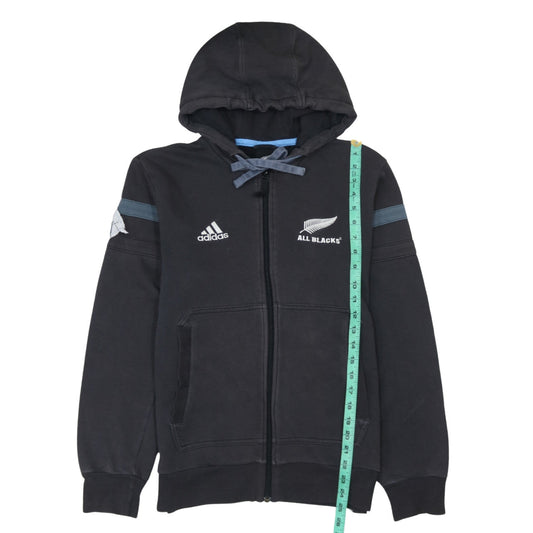 Adidas All Blacks Men's Black Full Zip Hoodie M Rugby Sportswear