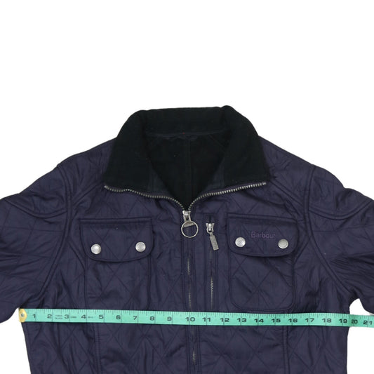 Barbour Women's Blue Quilted Mid-Length Jacket Size 12