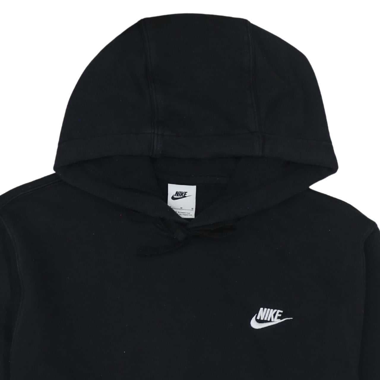 Nike Men's Black Pullover Hoodie Size M Regular Fit Fleece Sweatshirt
