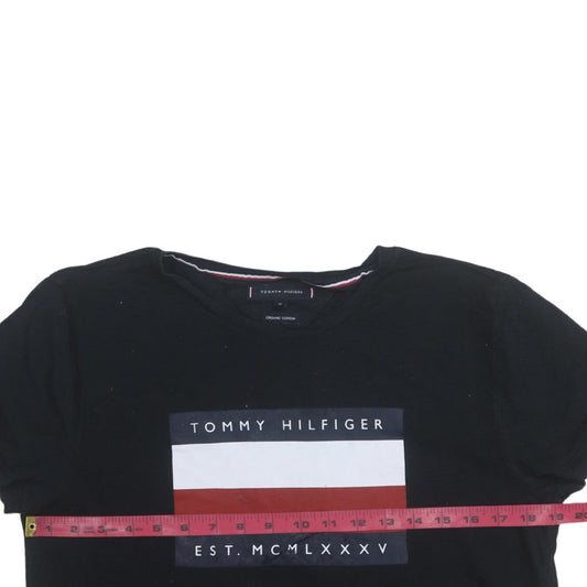 Tommy Hilfiger Men's Black Organic Cotton Logo T-Shirt M