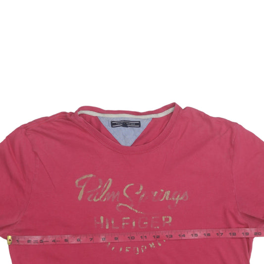 Tommy Hilfiger Women Red Cotton Palm Springs T-Shirt Size M