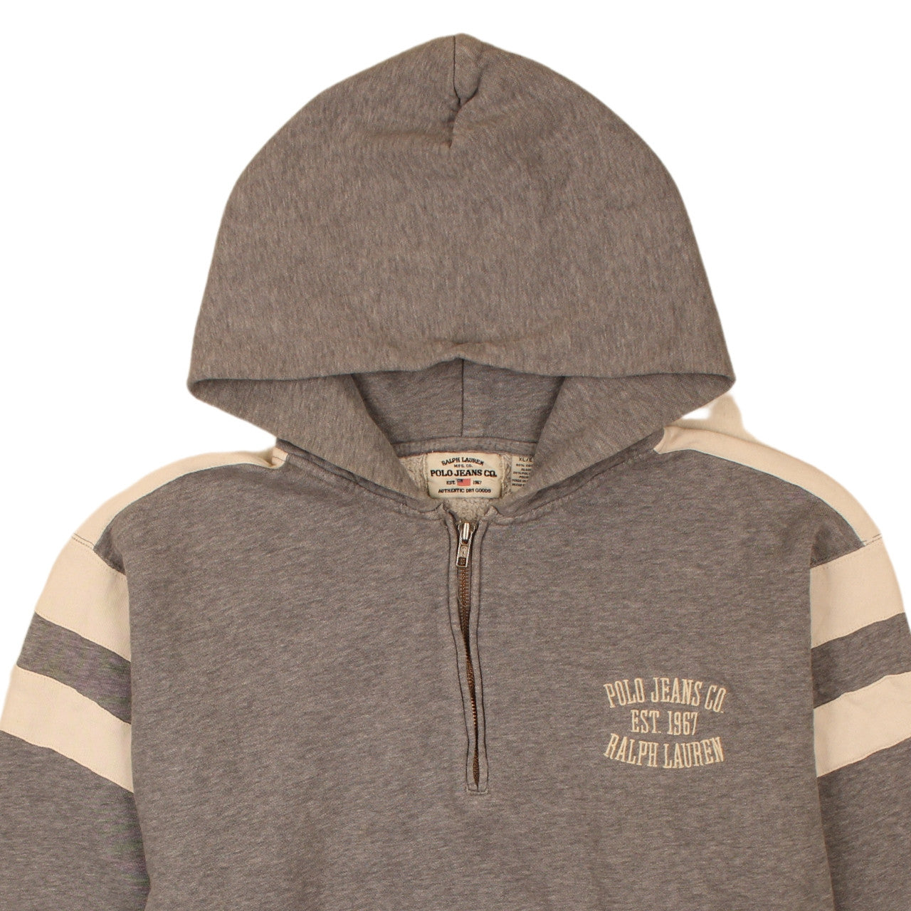 Ralph Lauren Polo Jeans Co Men’s Grey XL 1/2 Zip Hoodie