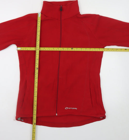 Sprayway Women's Red Fleece Full Zip Jacket UK 8 XS