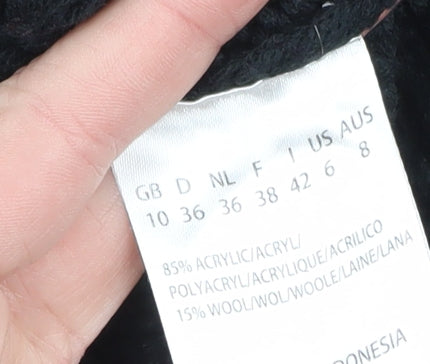 Additional view of Joe Browns Women Black Knit Jumper Dress, size 10, Cowl Neck Winter