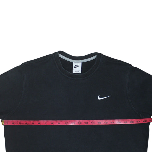 Nike Men's Black Cotton Crew Neck Pullover Sweatshirt L