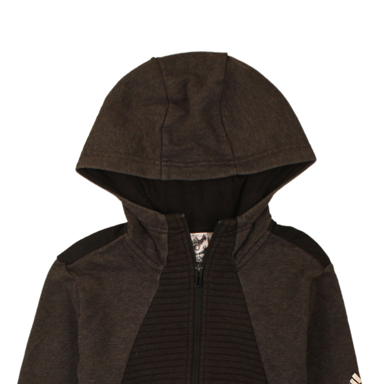 Adidas Boys Black Full Zip Hoodie 11-12 Years Regular Fit Sportswear