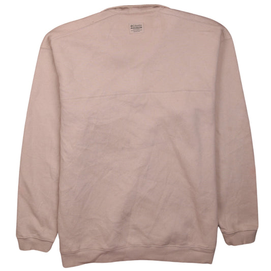 Columbia Men's Beige 1/4 Zip Fleece Sweatshirt L Regular