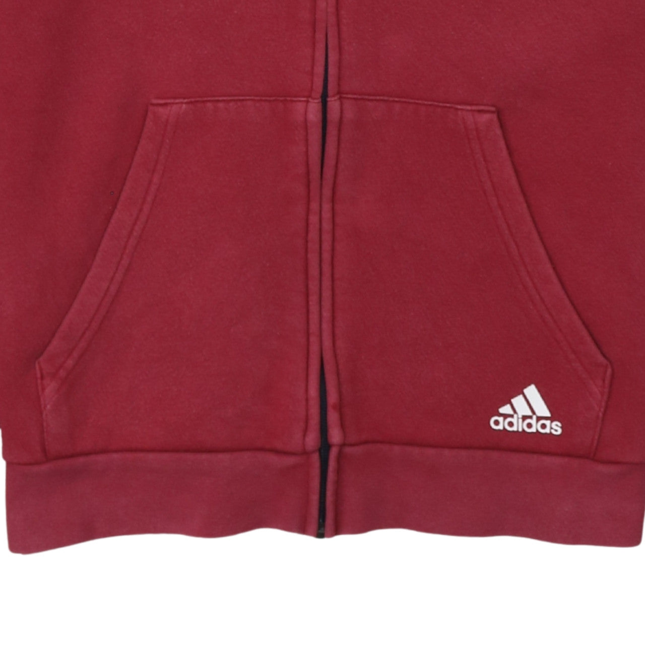 Adidas Womens Red & Navy Full Zip Hoodie Size Small
