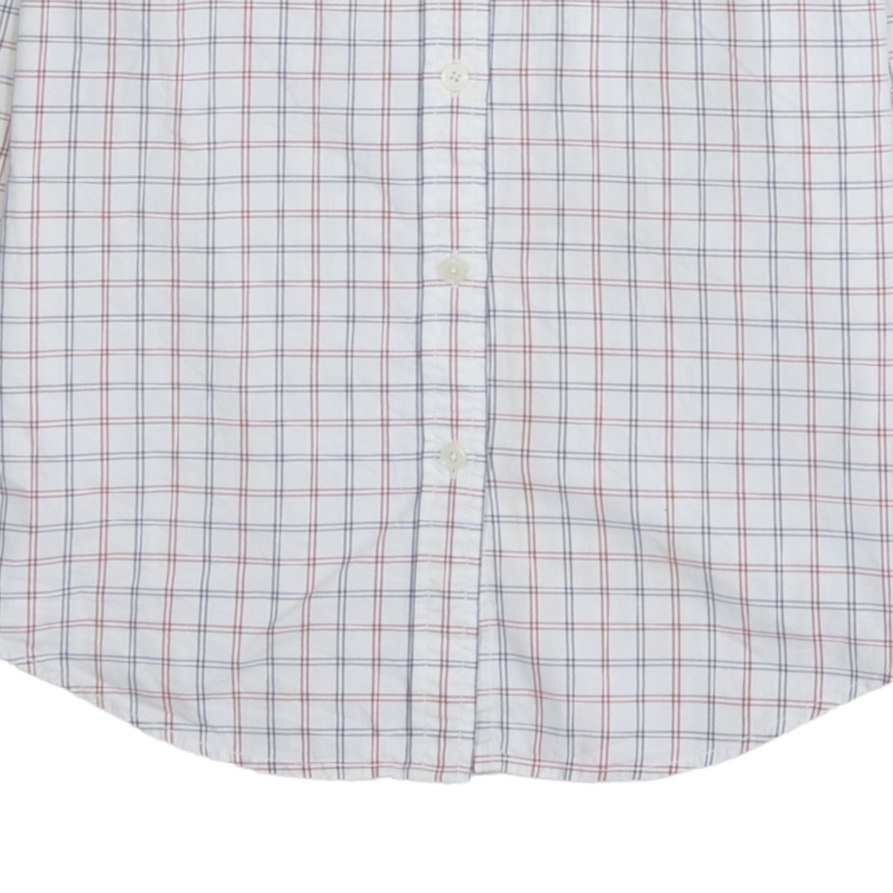 Tommy Hilfiger Jeans Mens White Check Button-Down Shirt Size M