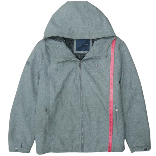 Tommy Hilfiger Men's Grey XL Windbreaker Hooded Jacket