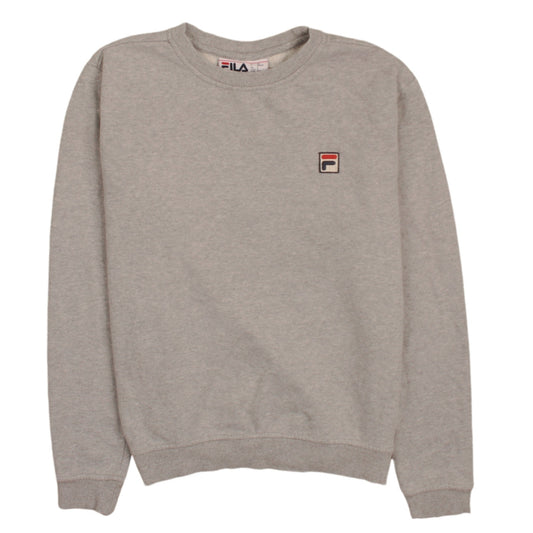 FILA Men's Grey Pullover Sweatshirt Size S Classic Crew Neck