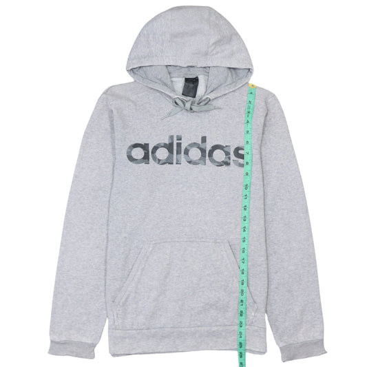 Adidas Men's Grey Pullover Hoodie XS Logo Fleece Sweatshirt