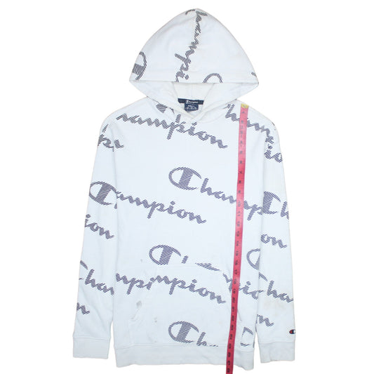 Champion Men’s White Small Pullover Logo Hoodie