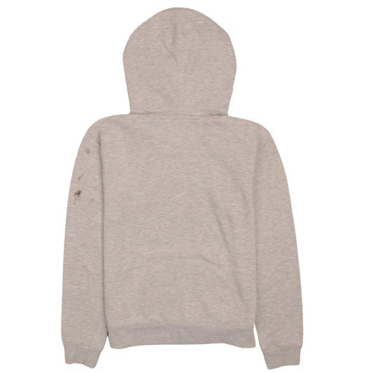 Champion Boys Beige Hooded Pullover Sweatshirt L Logo Fleece Casual