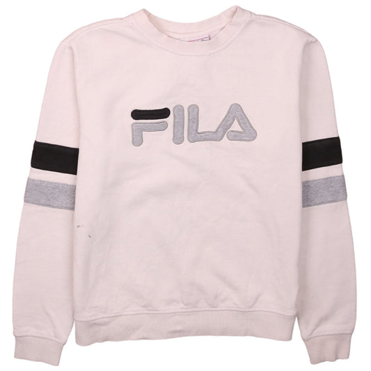 Fila Womens Beige Crew Neck Pullover Sweatshirt Size S