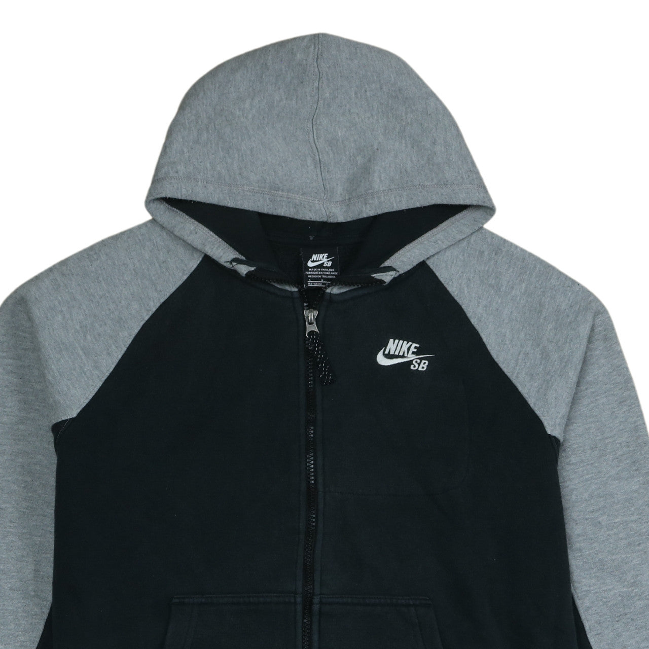 Nike SB Boys Black & Grey Full Zip Hoodie 12-13 Years Skateboard Zip Hooded Sweatshirt