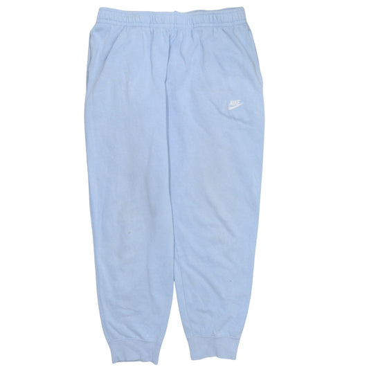 Nike Women Blue XL Jogger Sweatpants Elastic Waist Fleece Tapered Fit