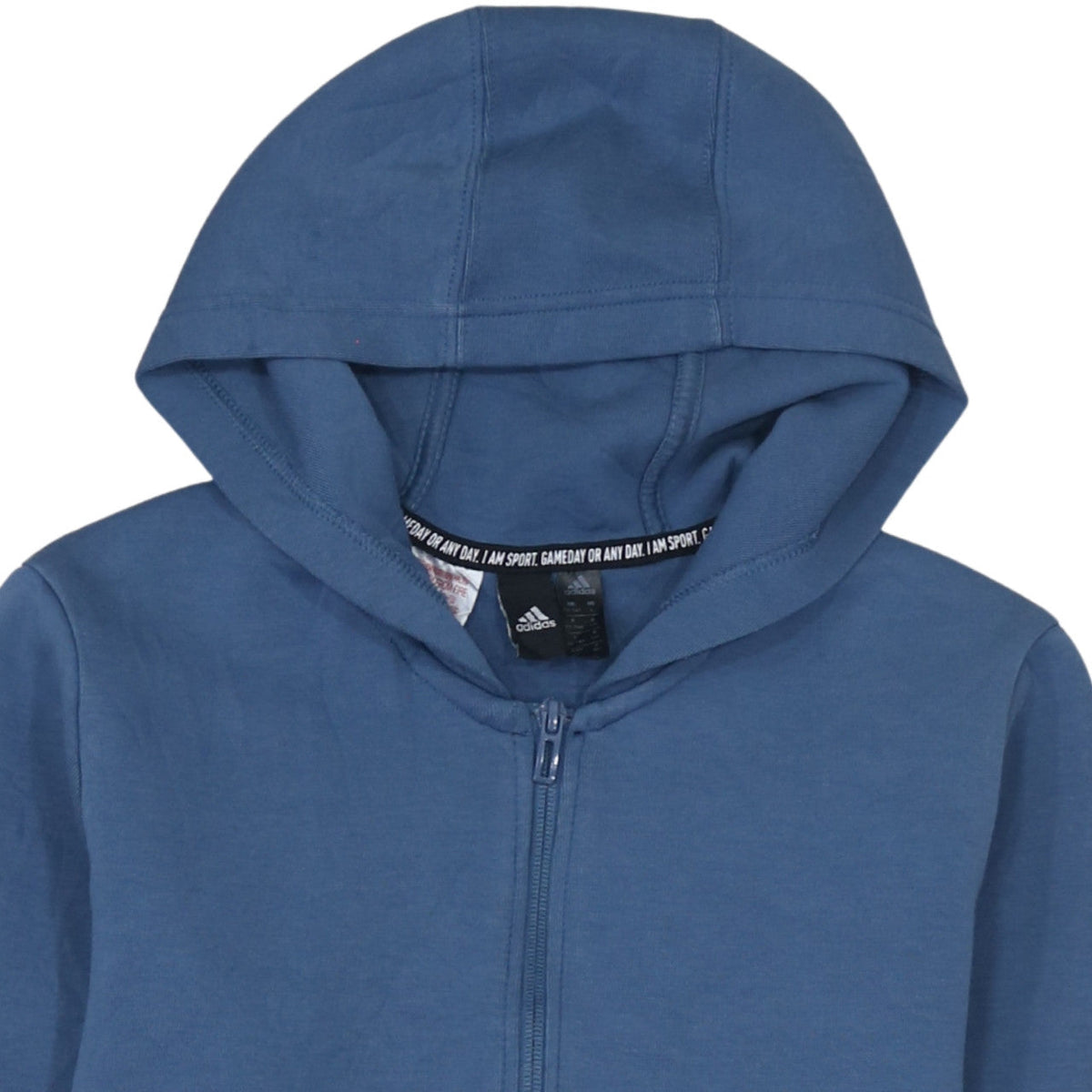 Additional view of Adidas boys’ blue full zip hoodie 13-14 years sportswear fleece