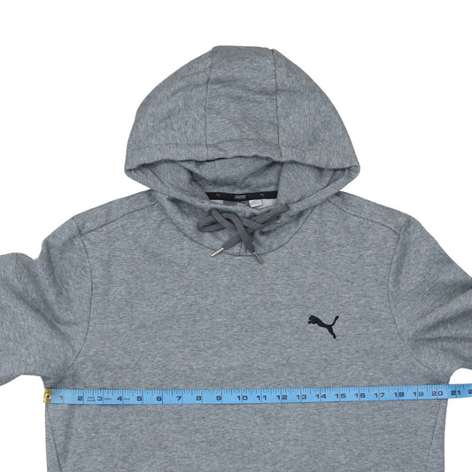 Puma Men’s Grey Pullover Hoodie Small Regular Fit Fleece Sweatshirt