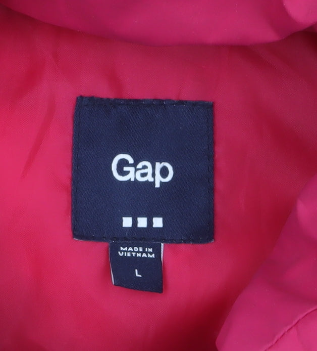 Gap Women’s Pink Quilted Puffer Waistcoat Lined Size L