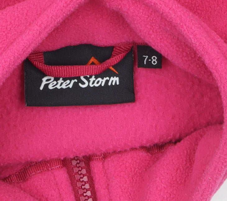 Additional view of Peter Storm girls’ pink fleece full zip jacket 7-8 years