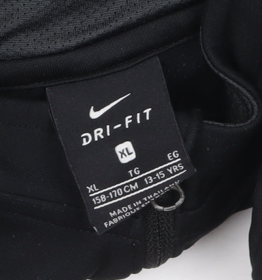 Nike Boys Black Dri-FIT XL Long Sleeve 1/4 Zip Training Top