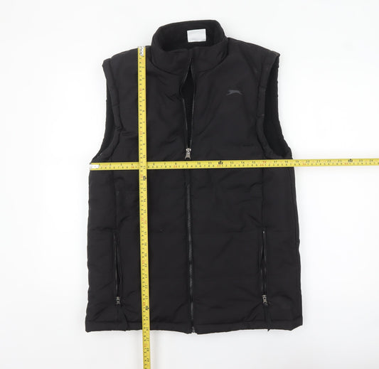 Slazenger Men's Black XS Puffer Waistcoat Lightweight Full Zip